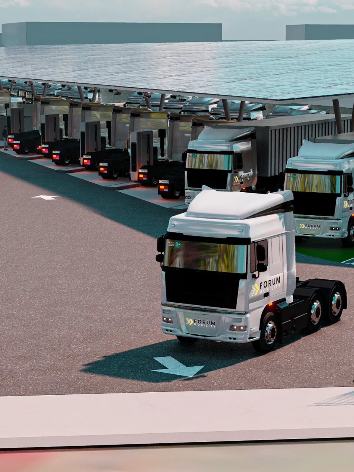 Mobility depot with trucks